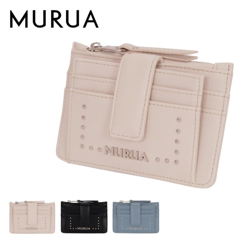 ムルーア カードケース レディース SMALLSTUDS MR-W974 MURUA スタッズ