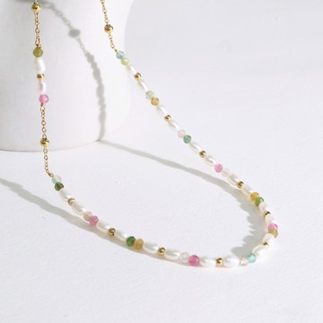 【MIESTILO】晨星​​｜碧璽珍珠項鍊精緻禮盒組