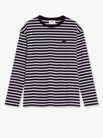 Striped cotton sweater with iconic logo patch - MAISON KITSUNE - gender_Man