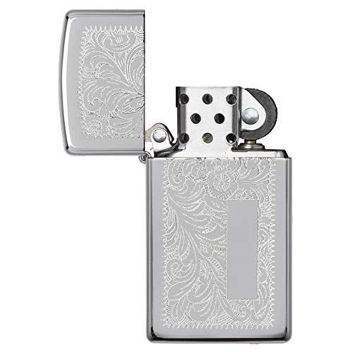 Zippo Slim Venetian （ベネチアン） シルバー ジッポ 1652