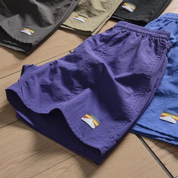 泳褲男 戶外機能防水透氣速干7英寸運動健身短褲男沙灘褲 三木優選