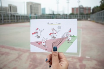 排球的聖誕快樂 / 聖誕卡 Carrie Xmas Card