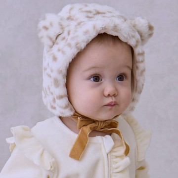 petit main 品牌旗艦店   貓咪造型毛絨帽 （嬰兒尺寸）【日本直接出貨】