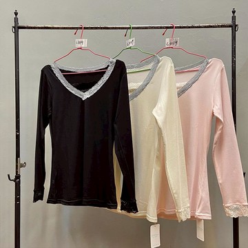 16A09_L3119女長袖上衣/米.粉(M~XL)