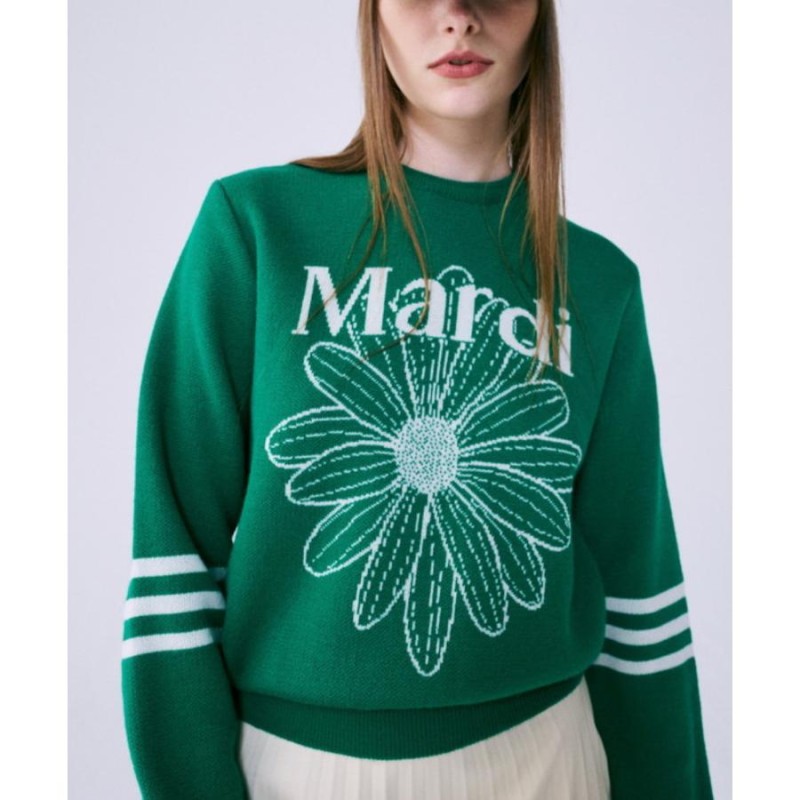 韓国 MARDI MERCREDI ACTIF マルディメクルディ MARDI FLOWER KNIT