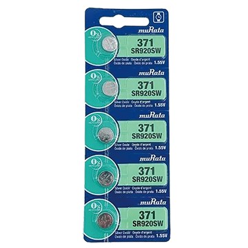 muRata氧化銀鈕扣電池/371/SR920SW/5顆/卡