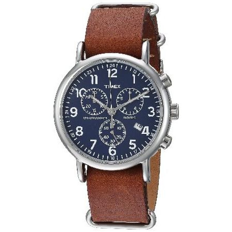 特別価格Timex ウィークエンダー クロノグラフ 40mm 腕時計 ブラウン/シルバー/ブルー並行輸入 | LINEショッピング