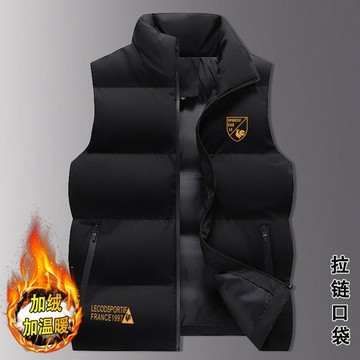 【秋冬】羽絨馬甲男 羽绒服背心 加厚保暖白鴨絨背心寬鬆立領坎肩無袖外套男裝上衣 保暖馬甲 背心 無袖