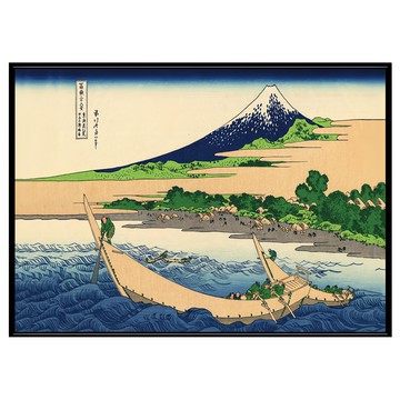 Boluo 菠蘿選畫所 東海道江尻田子浦略圖 掛畫 40 x 30cm 畫框  黑色
