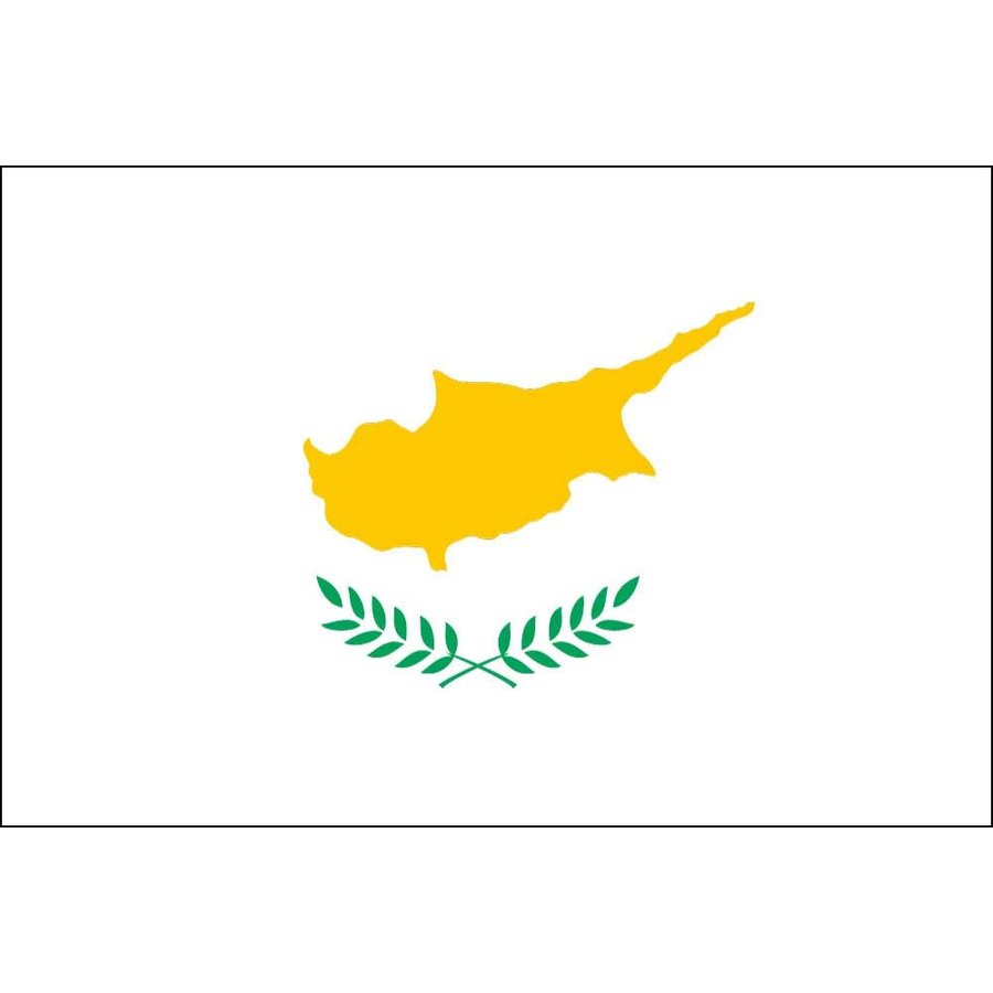 　キプロス国旗セット（90×135ｃｍ・ポール・スタンド付き）
