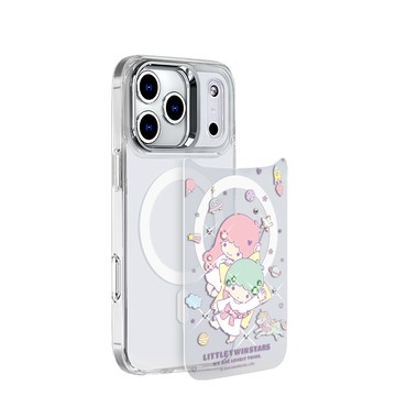 APBS 三麗鷗 iPhone 18/17/16/15/14/13系列 可拆式磁吸片材彩鑽手機殼-星際雙子星