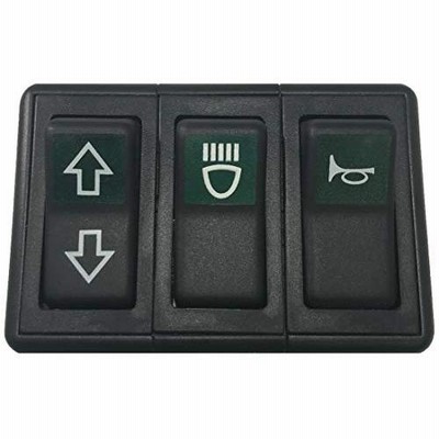 3′′Horn, Light&Turn Signalコンボスイッチ3ピースイルミネーションロッカースイッチパネルセット