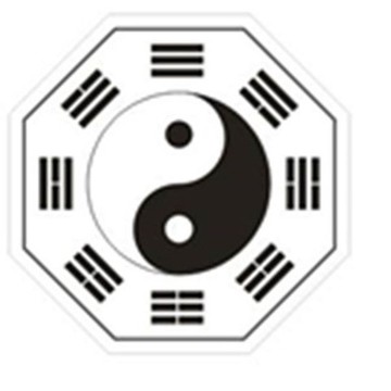 🔥臺灣熱賣🔥鎮宅3CM八卦圖自帶膠防水貼玄黃硃砂八卦黑白陰陽太極不乾膠貼紙