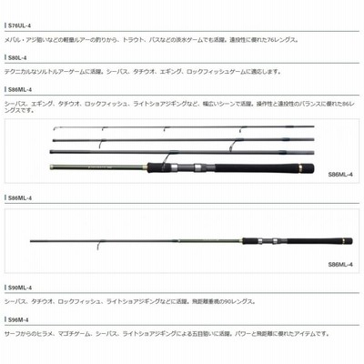 シマノ/SHIMANO ルアーマチックMB S86ML-4 スピニングルアーロッド