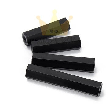 黑色六角內螺紋黑色尼龍雙通柱M2/M3/M4/M5/M6/台灣出貨✈✈