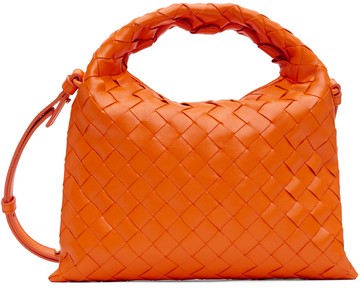 Bottega Veneta 橙色迷你 Hop 单肩包