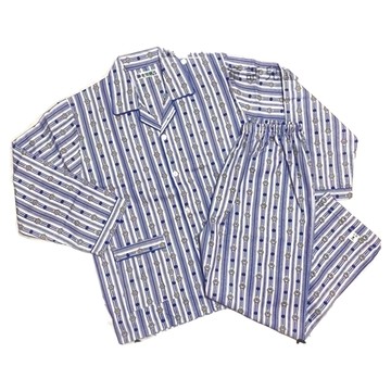 全加誼 秋冬男中厚純棉居家睡衣套裝 舒適透氣 全開襟設計  M  多色