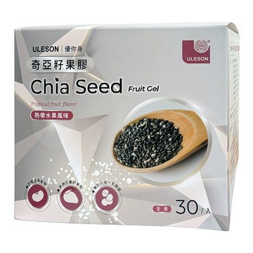 ULESON 優你身 奇亞籽果膠 熱帶水果風味  540g  1盒