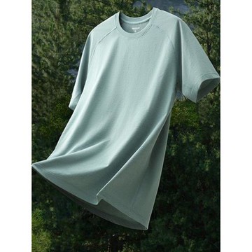 【涼感科技面料！】夏季男士純色休閑運動速干透氣插肩袖短袖t恤