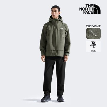 【The North Face 官方旗艦】 北面男款灰褐色DRYVENT防水衝鋒衣｜8BWF21L 外套