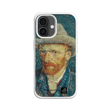 iPhone 16 SolidX 白 - Van Gogh Museum - 戴灰氈帽的自畫像