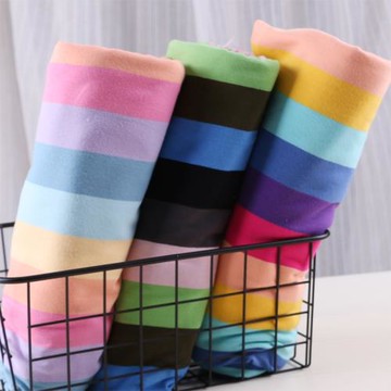 超火彩虹條紋純棉色織漸變布料