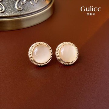 【Gulicc】古莉可 中古世紀風格 復古簡約耳環(飾品 耳飾 耳釘 耳環 耳墜 情人節 母親節 七夕 生日禮物)