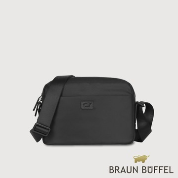 【BRAUN BUFFEL 德國小金牛】台灣總代理 亞酷 小斜背包-黑色/BF511-TW61-BK
