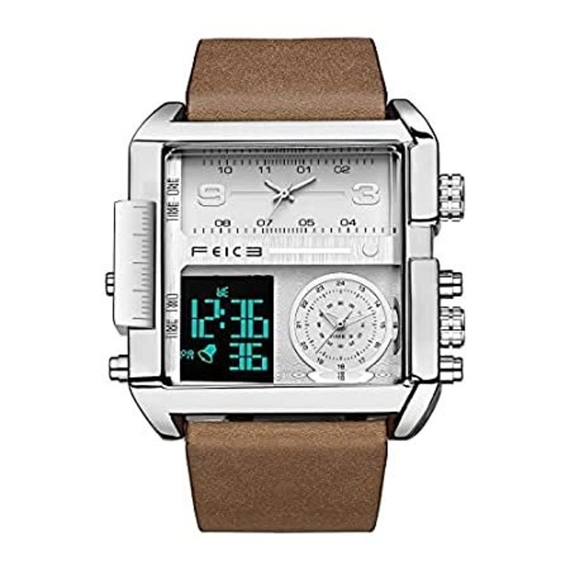 FEICE 腕時計 メンズ 多機能 アナログ・デジタルうで時計 クオーツ 