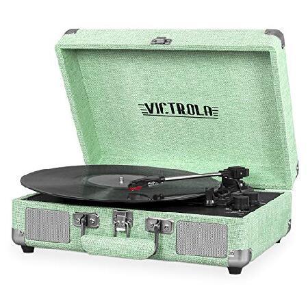 Victrola Vintage 3-Speed Bluetooth Portable Suitcase Record Player with Built-in Speakers Upgraded Turntable Audio Sound| Includes Extra Stylus Li