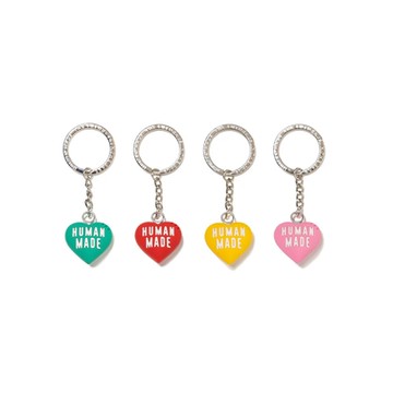 Human Made Heart Rubber Key Chain 愛心吊飾 粉/紅/黃/綠 鑰匙圈 配件 HM27GD096