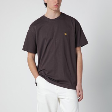 S/S Chase T-Shirt in mud color in cotton