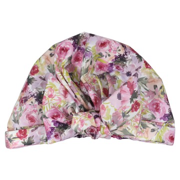歐美時尚造型防水浴帽，牛津布材質，25x20cm  田園花朵  1個