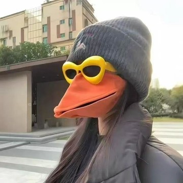 【小悅居】烏鴉創意鳥嘴扣除搞怪動物嘴型面罩3d可動鴨嘴型保暖防風罩2