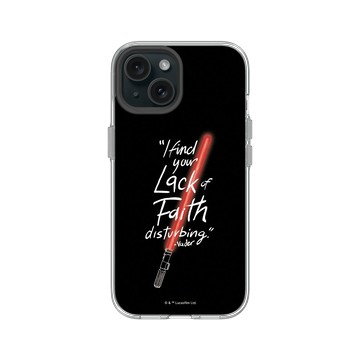 iPhone 15 Clear 透明 - 迪士尼-星際大戰 Star Wars - 原力咒語-光劍系列