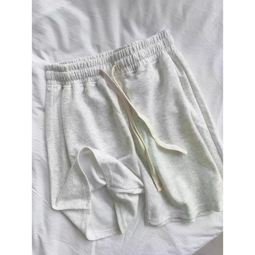 美式運動短褲女  寬鬆五分褲夏季2026新款休閒百搭闊腿高腰顯瘦直筒中褲純棉d