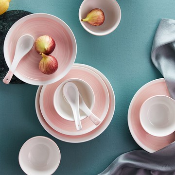 心選手繪瓷釉碗飯碗面碗4支裝