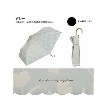 日本進口Wpc傘晴雨防曬遮陽超輕三折兩用防紫外線黑膠新款花朵ig