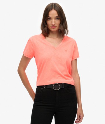 Superdry Women's Studios Slub Embroidered Tee Cream Size: 10