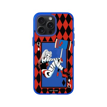 iPhone 15 Pro Max Clear 激光藍 - Joker - 小丑女 - 棋盤風格
