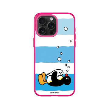 iPhone 15 Pro Max Clear 粉漾桃 - Pingu 企鵝家族 - Pingu ＆小海豹
