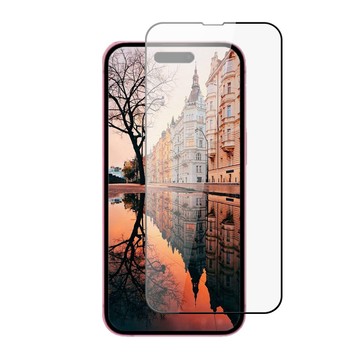 iPhone 15 Pro 貼 AGC日本玻璃 保護貼 【IPhone 15 PRO】 加硬加厚版 9D高清透明 保護貼 保護膜 黑框全覆蓋 鋼化玻璃膜