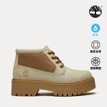女款淺米色Mix Tape特別款Stone Street防水厚底中筒靴|A2HA9AAL