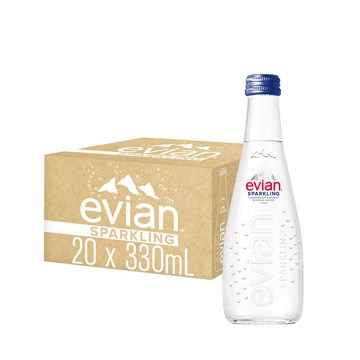 evian 【依雲】氣泡礦泉水(玻璃瓶330ml/20入)