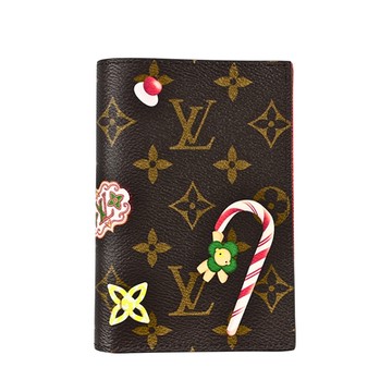 LV Louis Vuitton路易威登 M12210 Vivienne聖誕限定 Candy Factory 系列Monogram 帆布拐杖糖聖誕曲奇名片護照夾