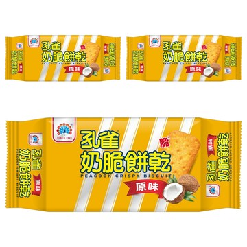 孔雀奶脆餅乾  原味  106g  3包