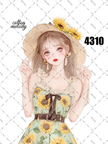 original sticker no.4310 人物貼紙 原創貼紙 原創人物貼紙 裝飾貼紙 cotton melody