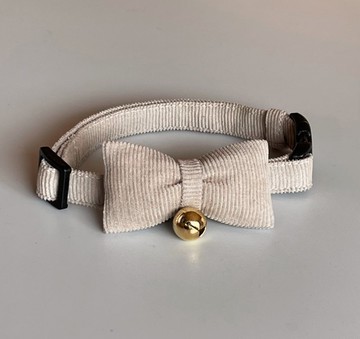 摩卡 x 燈芯絨蝴蝶結領子