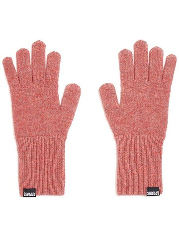 Apparis - logo-patch detail gloves - women - Elastane/Recycled Polyester - One Size - Pink