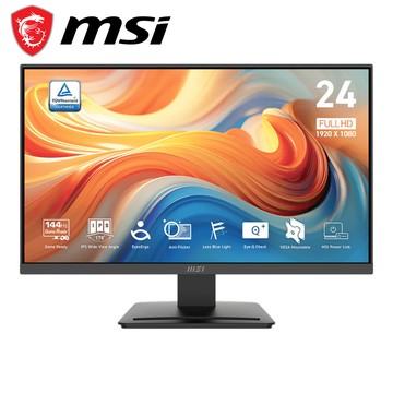 【MSI 微星】PRO MP243L E14 液晶螢幕 (HDMI/VGA/IPS/1ms/144Hz/低藍光/無喇叭/三年保固)